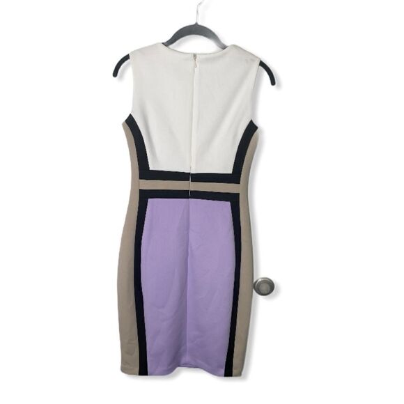 Calvin Klein SZ 6 Color-block Sheath Dress - Picture 3 of 4